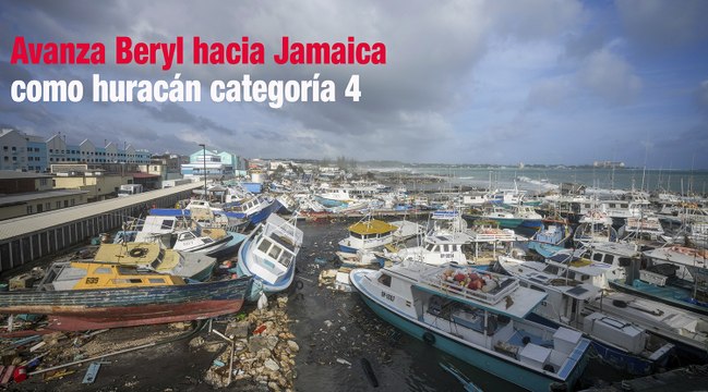 Avanza Beryl hacia Jamaica como huracán categoría 4