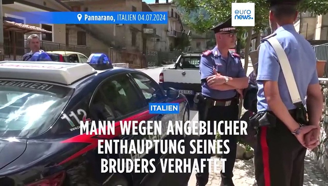 Italien: Mann wegen angeblicher Enthauptung seines Bruders verhaftet