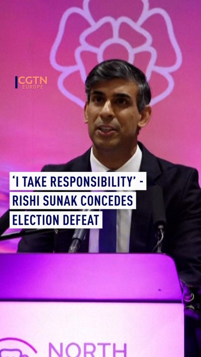 ‘I am sorry.’ Rishi Sunak concedes election