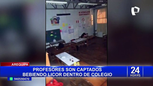 Arequipa: sorprenden a docentes bebiendo licor dentro de colegio