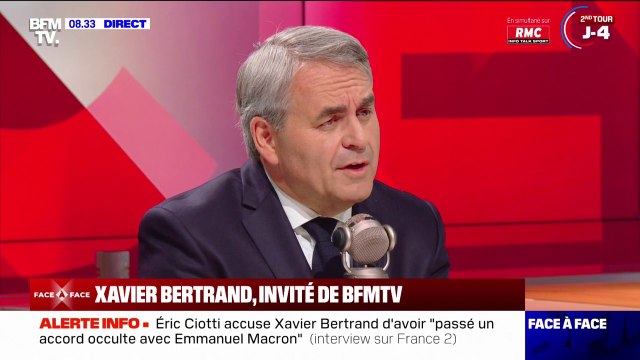 Xavier Bertrand: Il est au RN Éric Ciotti, je crois que c'est clair pour tout le monde