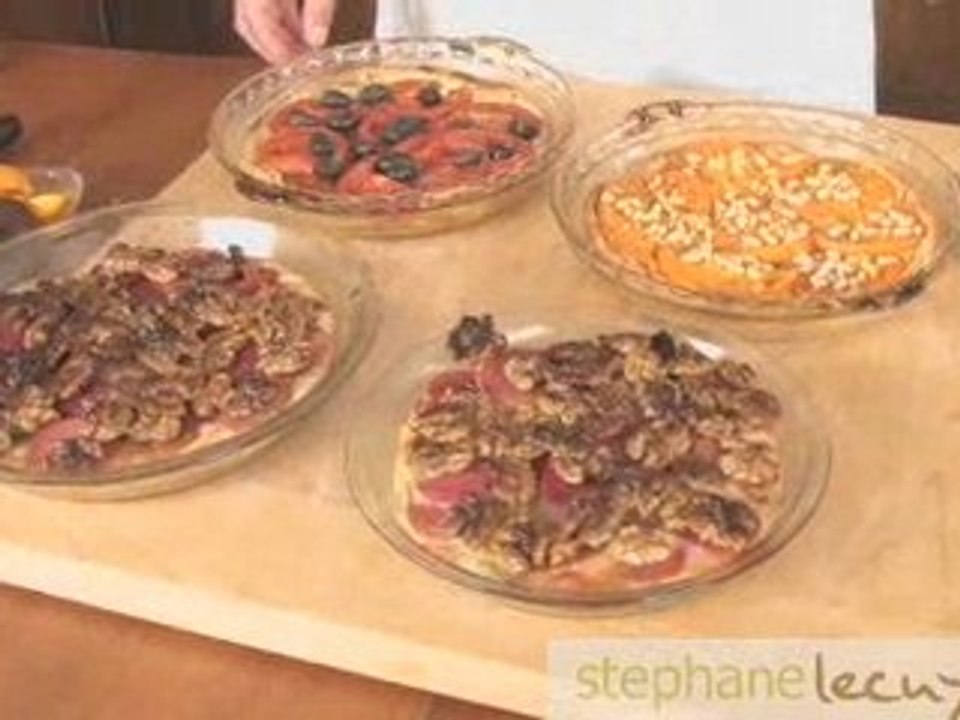 Tartes aux tomates et tartes aux betteraves