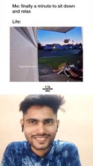 A man break the Chair