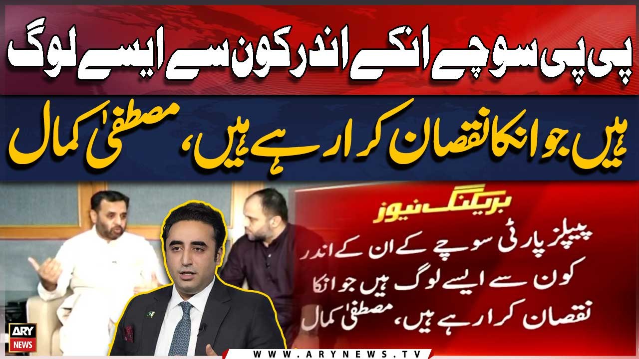 "PP soche unke andar kon se aise log hain jo unka nuqsan karwa rahay hain," Mustafa Kamal