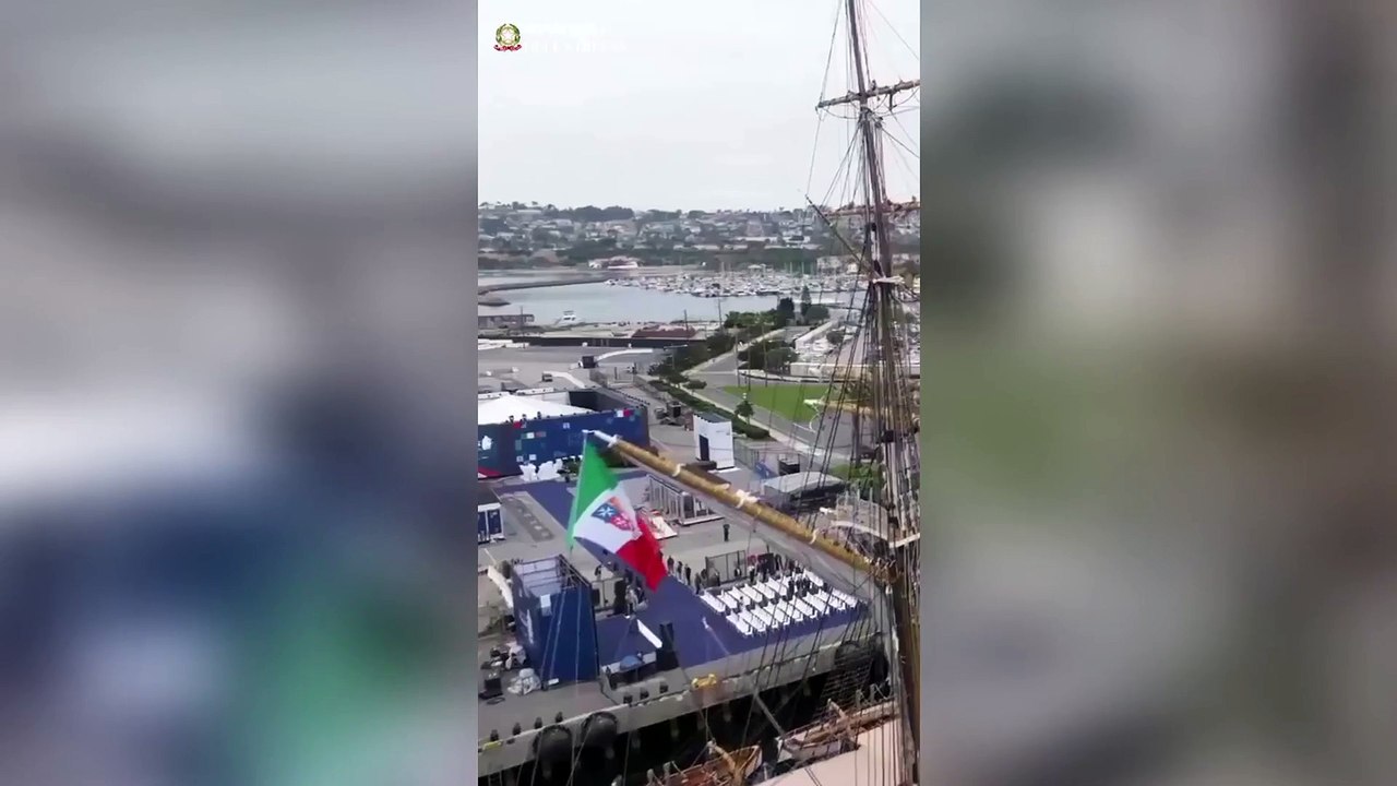 L'arrivo della nave Amerigo Vespucci a Los Angeles