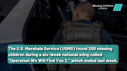 Rescuing 200 Missing Children: US Marshals' Heroic Efforts