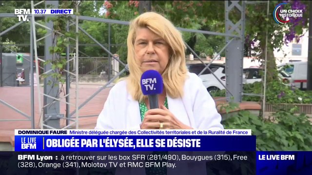 Législatives: Ils me l'ont demandé mais sans me l'imposer : la ministre Dominique Faure évoque son désistement pour le second tour