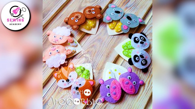 30 Sewing Felt Hair Clips Ideas | 30 Sewing Felt Hair Clips DIY Projects