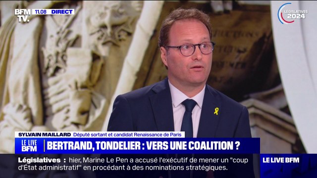 Nous n'avons jamais travaillé avec le RN ni LFI, on ne commencera pas le 8 juillet affirme Sylvain Maillard (Renaissance)