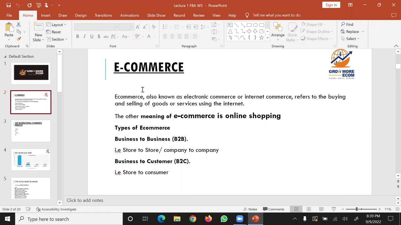 LECTURE 1 _ INTRODUCTION TO E-COMMERCE AND AMAZON by MK