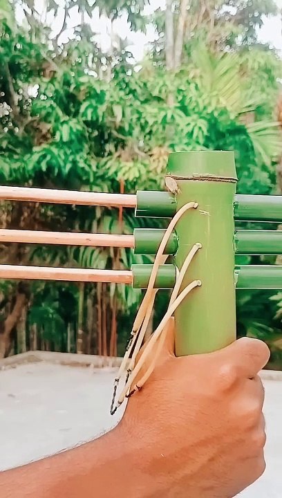 Bamboo creation with three arrow