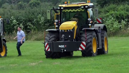 Sir Ed Davey drives tractor during campaign trail