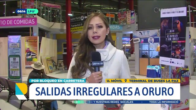 Debido al bloqueo en Caracollo, las terminales suspenden viajes y las salidas son irregulares