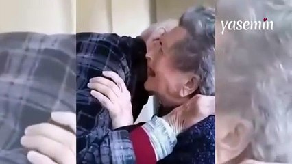 103 yaşındaki adamın eşine kavuşma anları duygulandırdı!