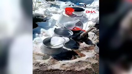 Karlıova’da dolu, yaylayı beyaza bürüdü