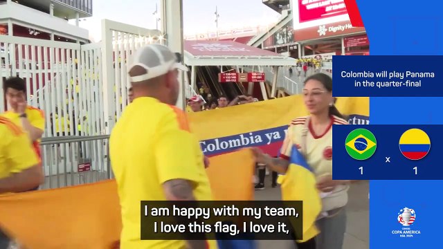 Colombian fans in dreamland after topping Brazil in Group D