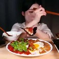 Asmr mukbang eating spicy Korean food spicy 