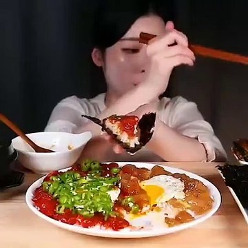 Asmr mukbang eating spicy Korean food spicy