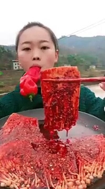 Chinese Eating Mukbang & Eating Show,Fat Meat, Pork Fat, Pork Belly, Noodles