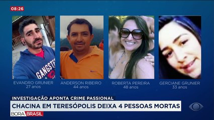 Família é morta em Teresópolis; suspeito não aceitava fim do relacionamento