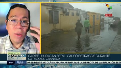 ¡Huracán Beryl se debilita a categoría cuatro!