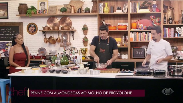Penne com almôndegas ao molho de provolone | Band Receitas
