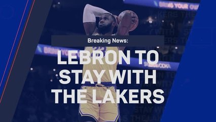 Breaking News - LeBron to stay with the Lakers