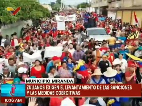 Más de 11.000 comuneros del edo. Zulia marcharon para exigir el cese de las sanciones imperiales