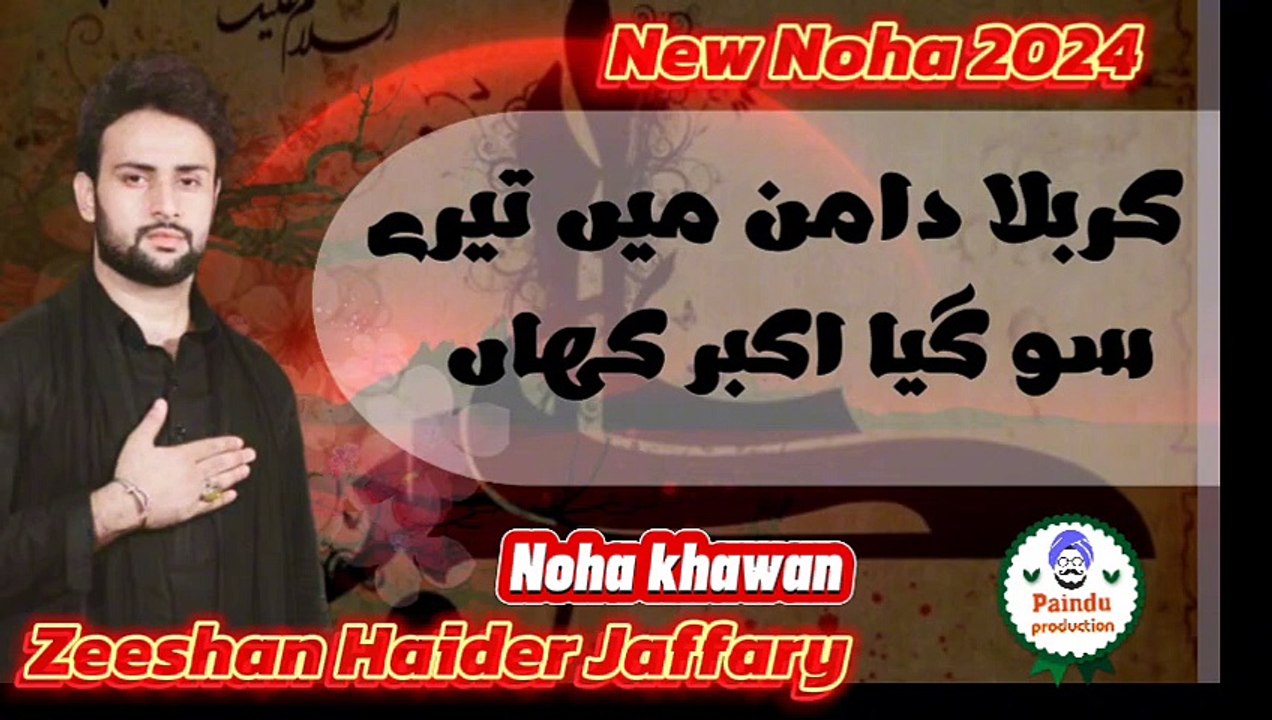 کربلا دامن میں تیرے، سو گیا اکبر کہاں، ذیشان حیدر جعفری ،ڈیرہ غازی خان ،سرائیکی نوحہ جناب علی اکبر