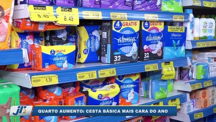 Quarto aumento: cesta básica mais cara do ano