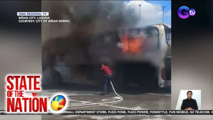 Bus, nasunog sa SLEX | SONA