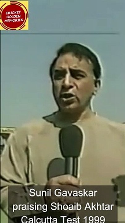 Sunil Gavaskar Praising Shoaib Akhtar during Calcutta Test | 1999 | Pakistan vs India | Shorts |
