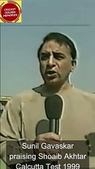 Sunil Gavaskar Praising Shoaib Akhtar during Calcutta Test | 1999 | Pakistan vs India | Shorts |