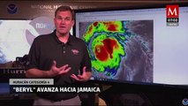 Huracán 'Beryl' está por llegar a Jamaica, se prevé poderosa tormenta