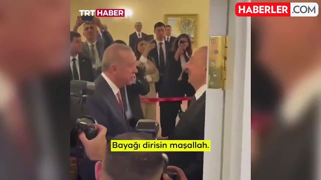 Cumhurbaşkanı Erdoğan ile Azerbaycan Cumhurbaşkanı Aliyev arasında samimi diyalog: Bayağı dirisin maşallah