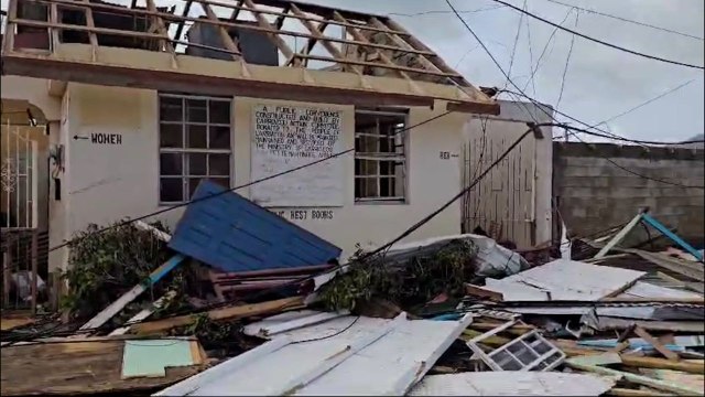 Aftermath of Hurricane Beryl which destroyed 95% of homes say locals