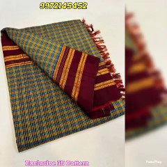  latest Ilkal Handloom Plain & checks 3D Pattern Sarees-2024 #9148881693 #asnjbangers #ilkalsaree ₹2999+$