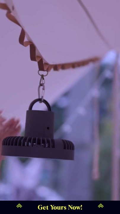 Rechargeable 10,000mAh Camping Fan with LED Lighting and Power Bank