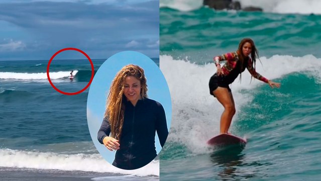 Shakira se toma unos momentos de descanso y es captada surfeando en las playas de Costa Rica