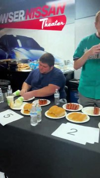 93.7 The Fan 1st annual hot dog eating contest