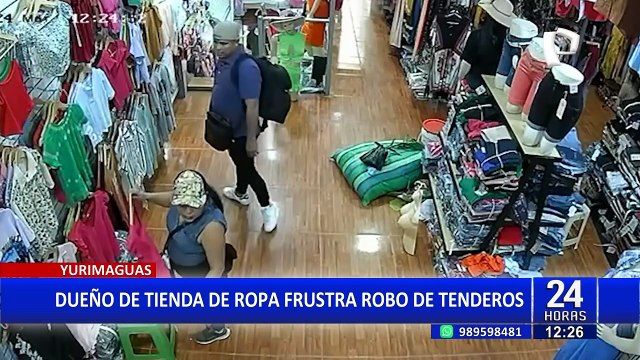 Dueño de tienda de ropa evita robo de tenderos en Yurimaguas