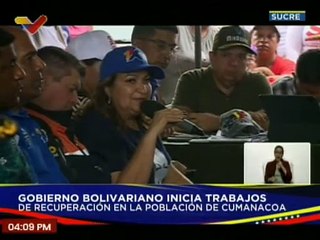 Min. Yelitze Santaella informó que iniciaron la recuperación de 6 planteles educativos en Cumanacoa