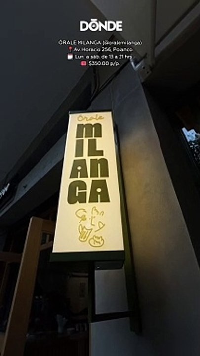 Órale Milanga: el restaurante de milanesas y sándwiches en Polanco