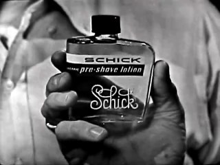 1950s Schick pre shave lotion TV commercial