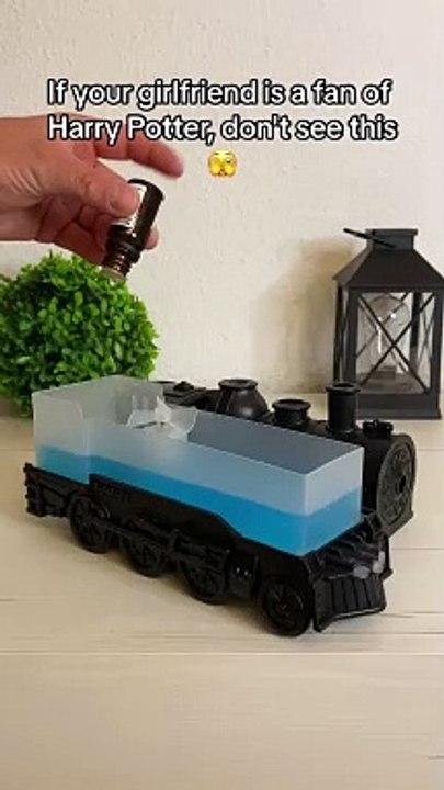 I bought him this humidifier and now he wants to marry me   #humidifier#trainhumidifier #difuser #homedecor #homedecoration #originalgift #harrypotter #howgarts