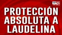 Protección absoluta a Laudelina: la PFA la protege día y noche