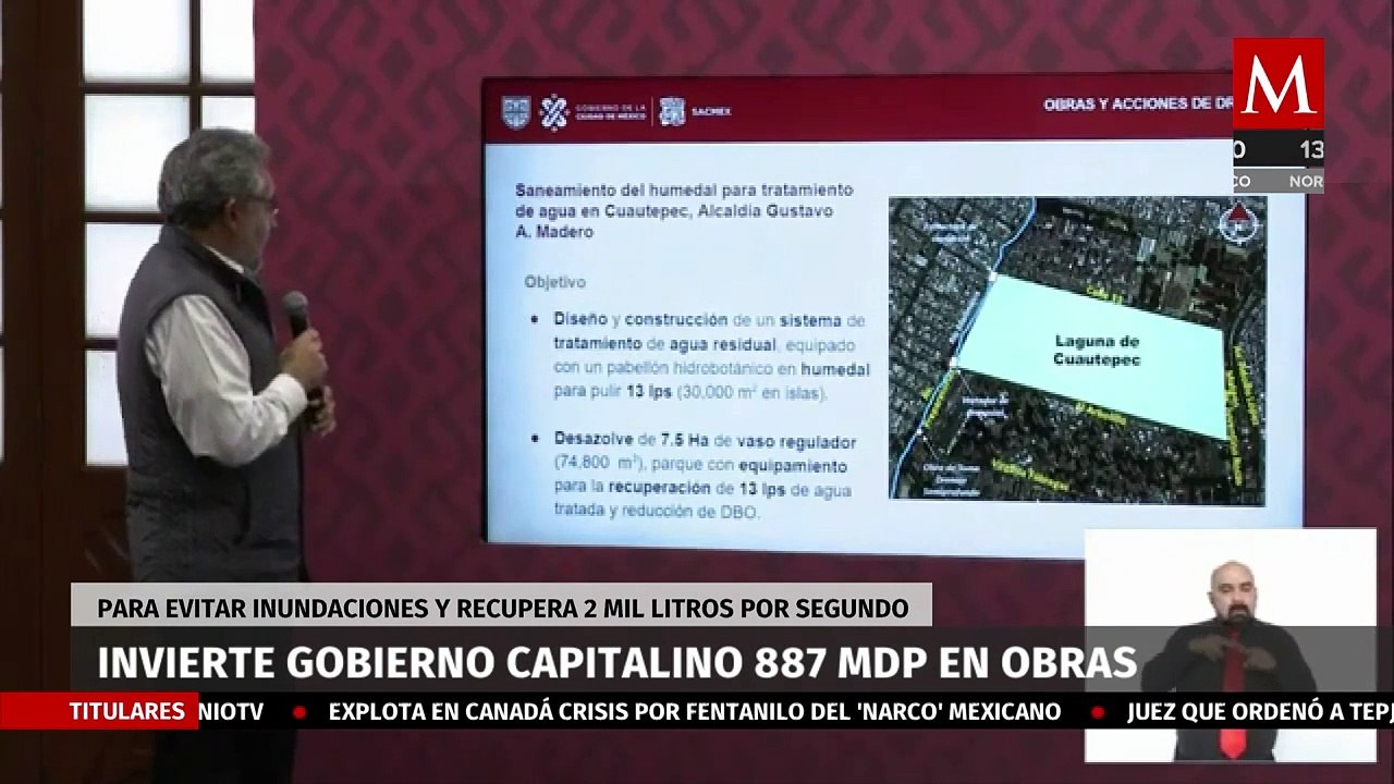 El jefe de gobierno de la CdMx declara que asignó 887 mdp en infraestructuras hidráulicas