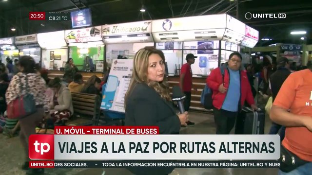 Salidas de buses de Cochabamba a La Paz se realiza por vías alternas, indica la Terminal