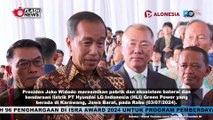 Statement Jokowi Usai Resmikan Pabrik Baterai Mobil Listrik Terbesar di Asia Tenggara