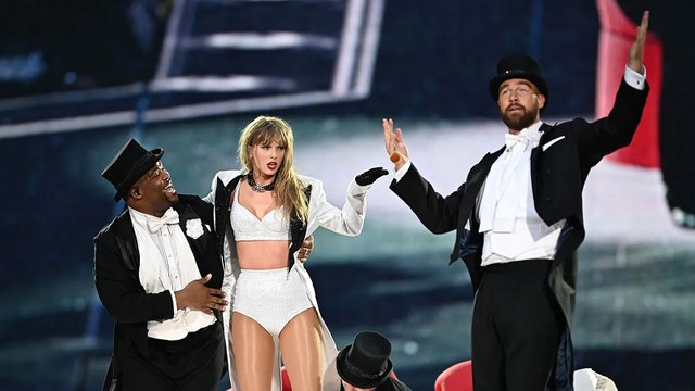 Travis Kelce Breaks Down How He Ended Up on Stage With Taylor Swift | THR News Video